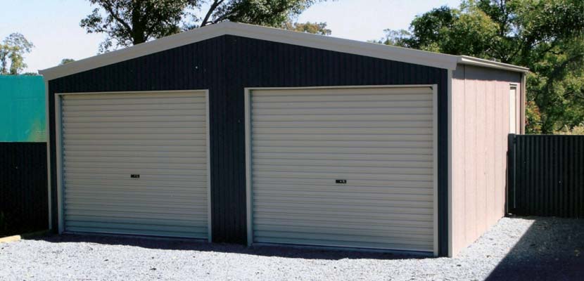 double shed garage